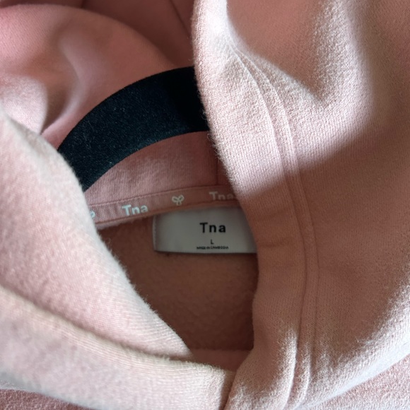 Selling two hoodies, Aritiza cropped pink hoodie,and cream cropped crewneck - Picture 3 of 3